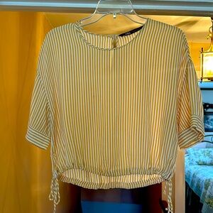 Yellow and white striped top